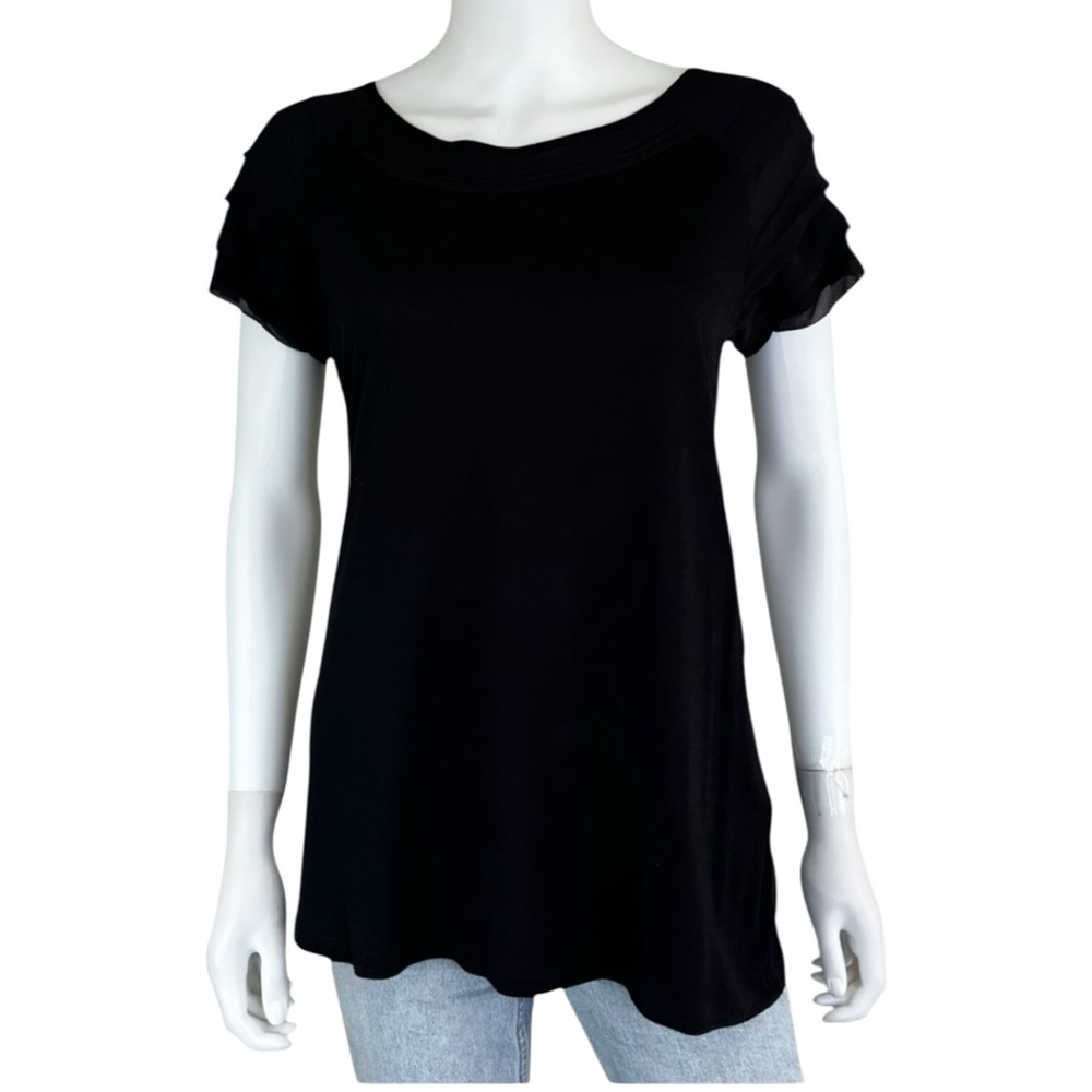 Laurel 100% Silk Black Blouse Size 10